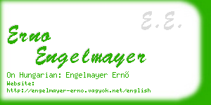 erno engelmayer business card